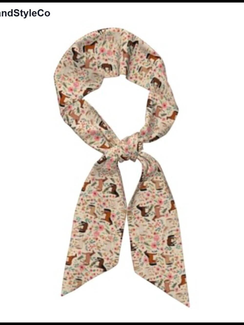 Horse Print Scarf Lightweight Polyester Shawl Wrap for Women